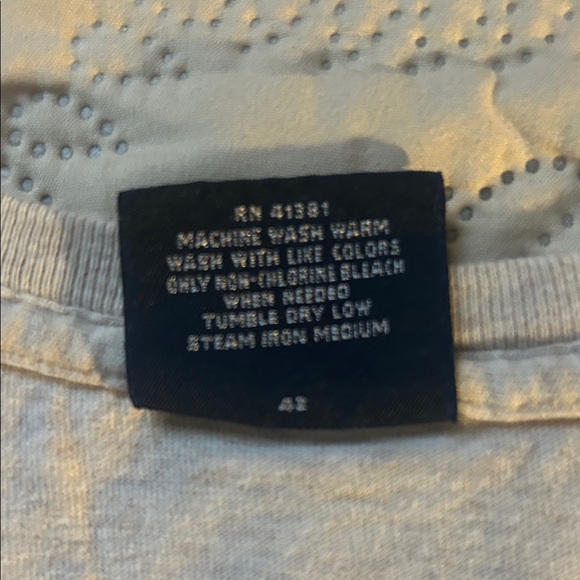 Ralph Lauren cream Long-Sleeve Crewneck with Navy Pony size L - Picture 3 of 3